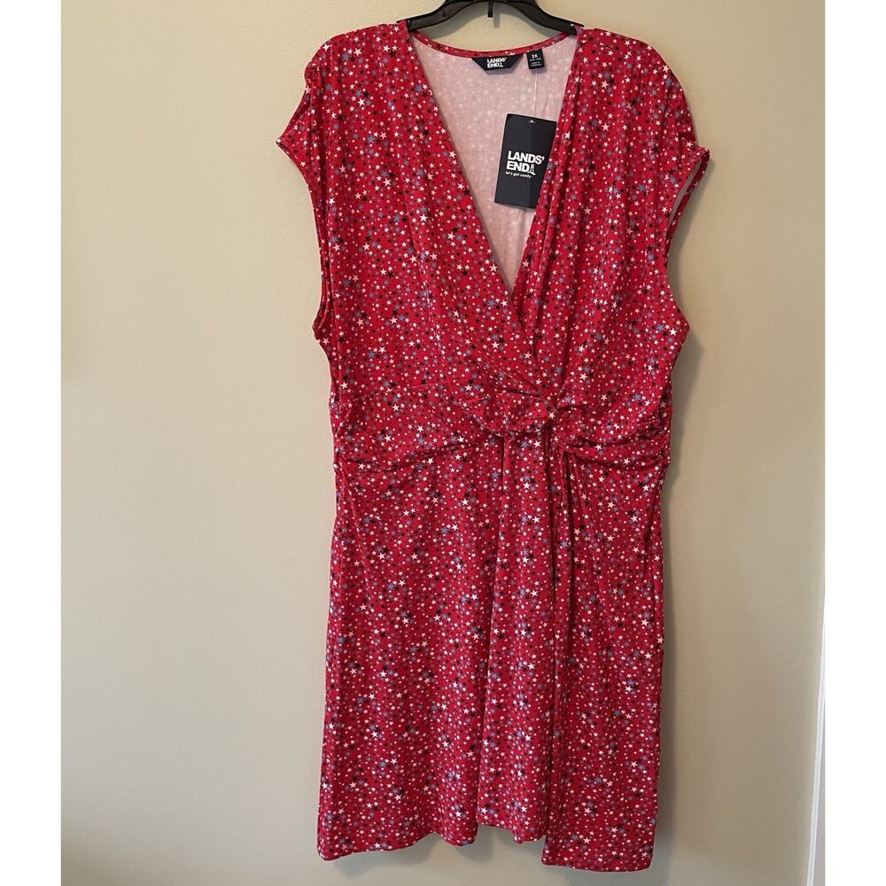 Lands End Faux Wrap Dress